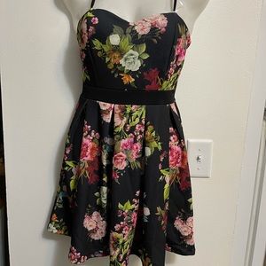 Floral print cocktail dress
